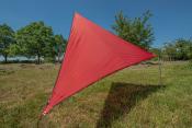 TOILE SOLAIRE ZIP-CANVAS BENT - TARP TRIANGLE 250x250 ROUGE UNI