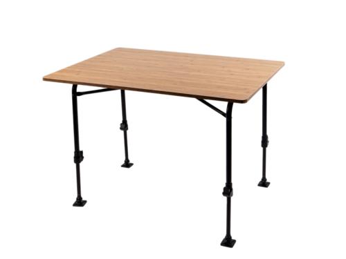 TABLE TJORN 80x60 PLATEAU IMITATION BOIS, ARMATURE ALU NOIRE