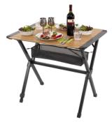 TABLE BAMBOU/ALU MENDOZA ENROULABLE 80x60cm 