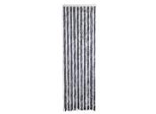 RIDEAU CHENILLE ANTI INSECTES - BLANC/GRIS - 56x185 cm