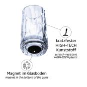Les verres à schnaps en set de 2 SILWY® AVEC SOUS-VERRE MAGNETIQUE