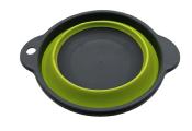 BOL PLIANT EN SILICONE RETRACTABLE Ø20cm H3/10cm, gris/vert
