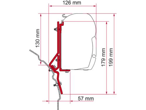 ADAPTATEUR  STORE FIAMMA F45S/F45TiL/ZIP pour VW T4 