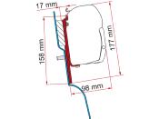 ADAPTATEUR FIAMMA F45/F43/F70 POUR FORD NUGGET WESTFALIA AVEC TOIT SURELEVE H2