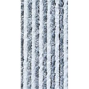 RIDEAU CHENILLE ANTI INSECTES - Gris/Blanc- 56x205 cm