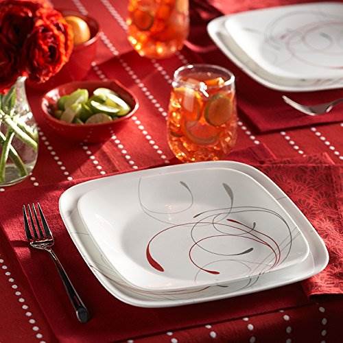 SET DE VAISSELLE CORELLE CARRÉ SPLENDOR 16 pièces