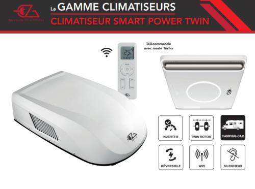 CLIMATISEUR DE TOIT EZA SMART POWER TWIN 2700W pour véhicule jusqu'à 8m
