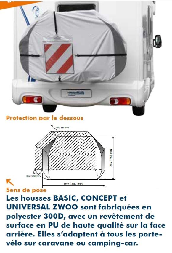 Housse de protection porte-vélos pour camping-car Zwoo Hindermann RG-0Q38815