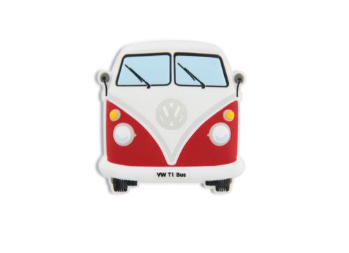 MAGNET AIMANTE CAOUTCHOUC VW T1 ROUGE  - VW COLLECTION