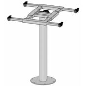 PIED DE TABLE COLONNE FIXE 717mm PLATEAU COULISSANT