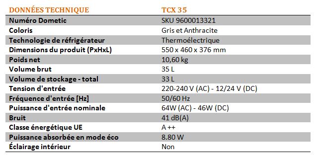 DOMETIC TCX 35 - glacière électrique portable po…