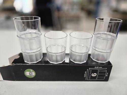 VERRES TRANSPARENTS COPOLYSTER TRANSPARENTS  - PACK DE 6 