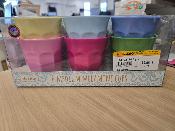 VERRE RICE 6 COULEURS, 300ML H9CM - LOT DE 6