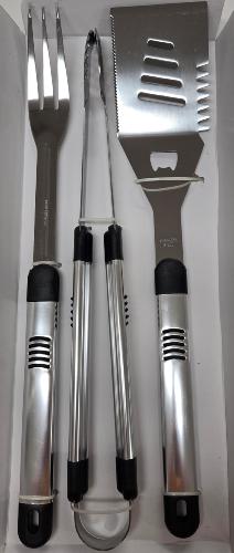PINCES ACIER POUR BARBECUE - SET DE 3 PIECES 