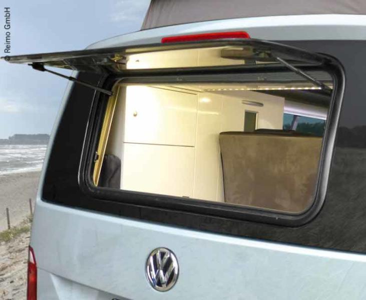 Hayon avec essui-glace. Rideaux occultant gris sur rail pour Volkswagen  Transporter T5 T6