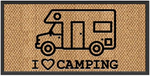 PAILLASSON COCO I love camping DECOR CAMPING CAR 25x50cm
