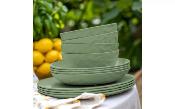 KOZIOL assiette creuse CLUB Ø22cm, lot de 4 vert feuille 