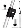 PIED REGLABLE A POINTE 165-250mm ALU 28mm - systme GRIPSTOP - 