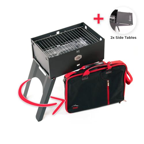 KIT GRILL PLIABLE + ACCESSOIRES GIZZO 47x31x55cm