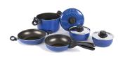 BATTERIE DE CUISINE ALUMINIUM BLEU/NOIR CAMP4 - 9 PIECES
