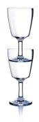 LOT DE 2 VERRES A VIN EMPILABLES CAPRI 26CL