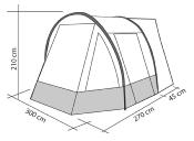 AUVENT INDEPENDANT A FIBRE 1er Prix REIMO TOUR EASY YOUNG 2 - 300x270cm hauteur 180-220cm