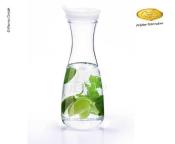 CARAFE ALIMENTAIRE TRANSARENTE AVEC COUVERCLE - 1 LITRE