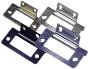 4 CHARNIERES PLATES ACIER BRUNI 38 x 20 mm