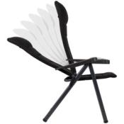 FAUTEUIL DE CAMPING CRESPO AIRDELUXE L, NOIR (AP-240) 