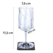 2 VERRES A VIN PLASTIQUE 30cl SILWY® AVEC SOUS-VERRE MAGNETIQUE