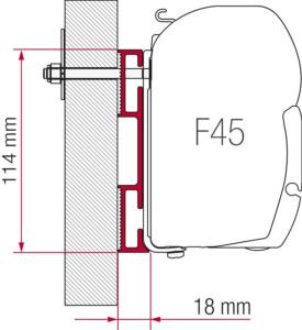 ADAPTATEUR 8 cm  MODULAIRE " D" POUR F 45 / F 70 