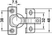 CHARNIERE DE MEUBLE 12X26mm - 2 pièces