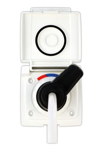 TRAPPE A EAU BLANCHE AVEC MITIGEUR LILIE + DOUCHETTE A MAIN CLIPSABLE
