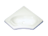 MINI LAVABO D'ANGLE ENCASTRABLE BLANC EN PST 34,5 x 34,5 x 11,6 cm