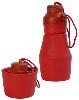 GOURDE OUTDOOR SILICONE RECTRACTABLE 65CL H 20,5 cm - 8,5 (plie)  8,8 cm