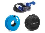 KIT ELECTRIQUE DE CAMPING - rallonge CE 25m + tambour de c�ble + sac de rangement