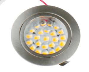 SPOT 24 LEDS A ENCASTRER EN INOX BROSSÉ ø65 x H12 mm