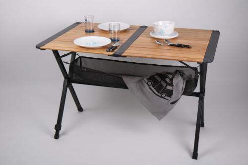 TABLE BAMBOU/ALU MENDOZA ENROULABLE 110x70cm 