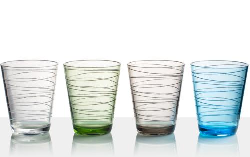 VERRE POLYCRABINATE ONDA 300ml - LOT DE 4 PIECES