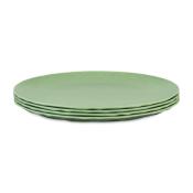 Lot de 4 assiettes Koziol CLUB SET GTEBORG feuille verte
