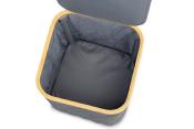 USTENSILO HOLIDAY TRAVEL - PANIER AVEC COUVERCLE PLIANT GRIS, 33x33xH37cm