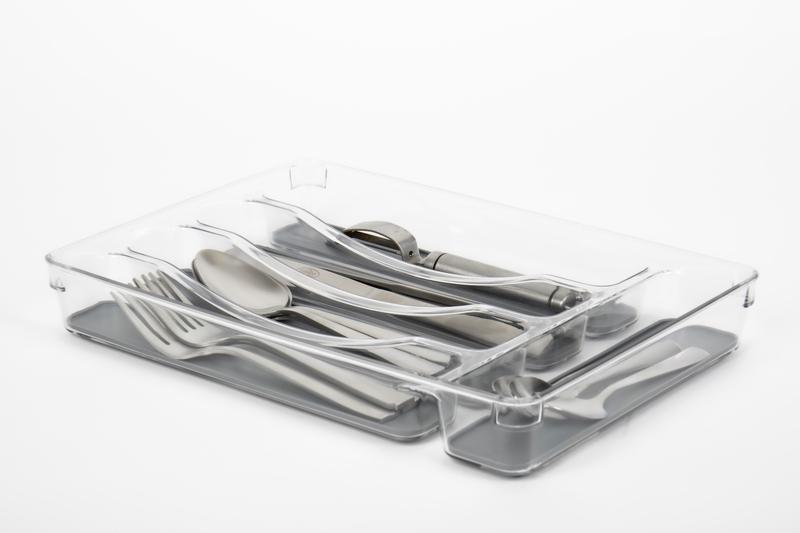 RANGE COUVERT EN PLASTIQUE TRANSPARENT 32.5x23x4,5 cm