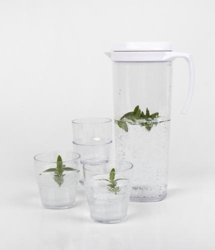 LOT CARAFE 1.5L + 4 VERRES 25CL