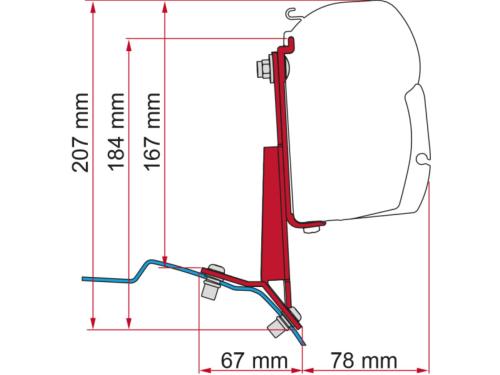 KIT ADAPTATEUR F45 FORD CUSTOM &#8805; 2012 DEEPBLACK