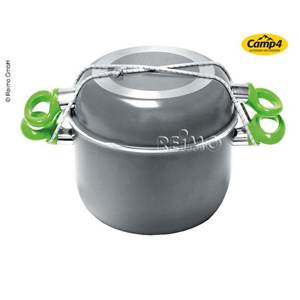 BATTERIE DE CUISINE ALUMINIUM ARGENT/VERT 7 PIECES