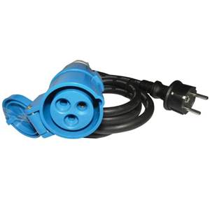 CABLE ADAPTATEUR 1.5m SCHUKO MALE / CEE FEMELLE