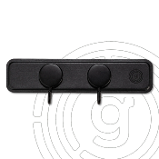 PORTE-MANTEAU HOLD ON AVEC BANDE NANO-GEL, NOIR - GELMAGS