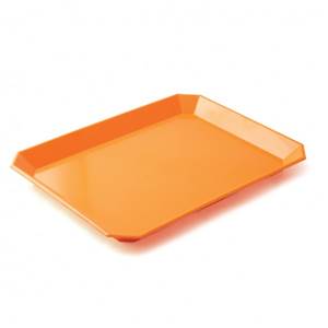 PLATEAU PETIT DEJEUNER PLASTOREX 40X30CM ORANGE