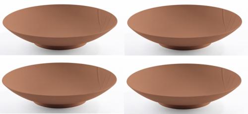 4 ASSIETTES CREUSES 20cm TABLE & NATURE - COLORIS CARAMEL