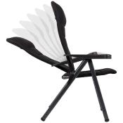 FAUTEUIL DE CAMPING CRESPO AIRDELUXE M, NOIR (AP-237) 